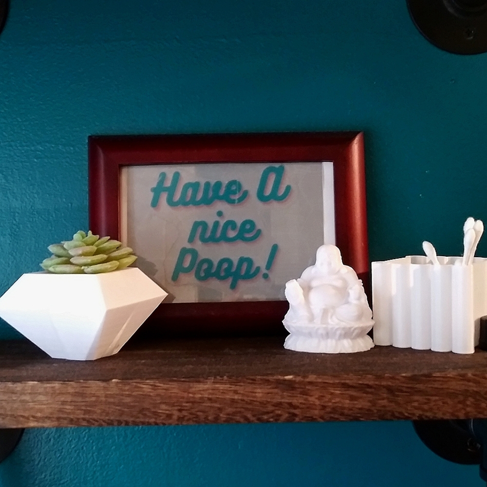 Bathroom or office set Buddha, succulent planter 3D printed